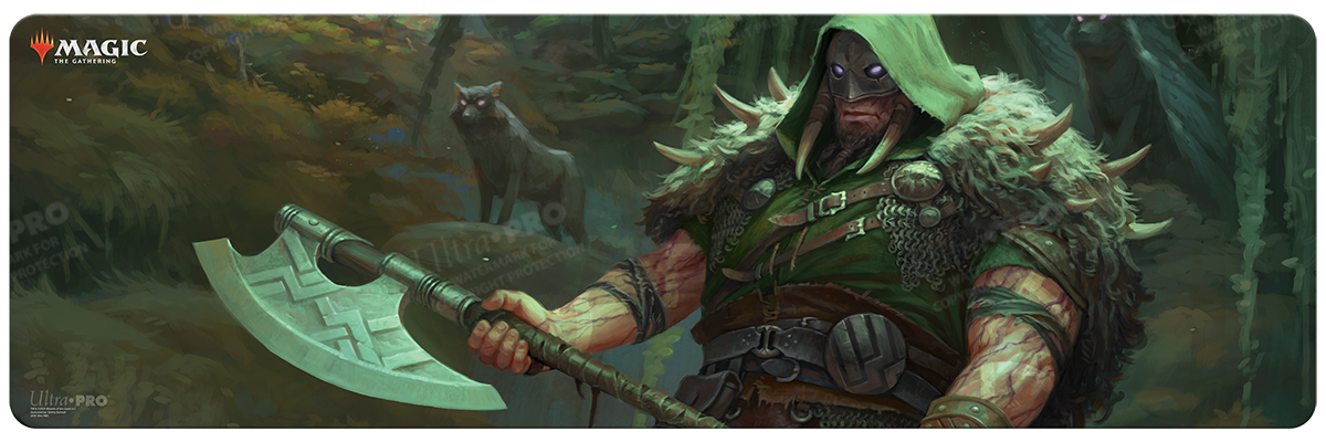 Throne of Eldraine Garruk, Cursed Huntsman 8ft Table Playmat for Magic: The Gathering