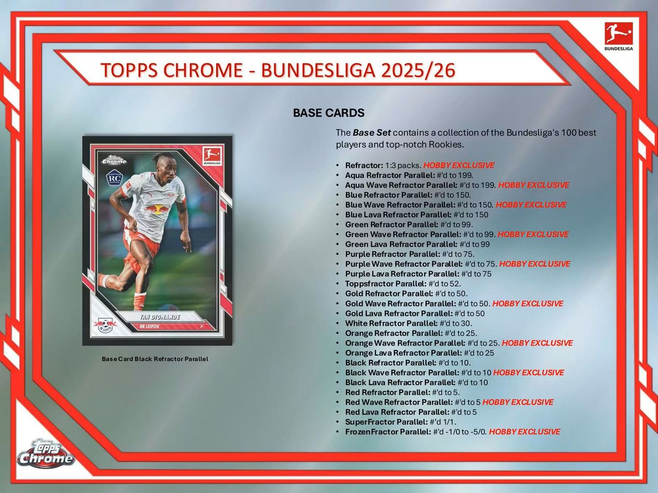 2025-26 Topps Chrome Bundesliga Soccer Hobby Box