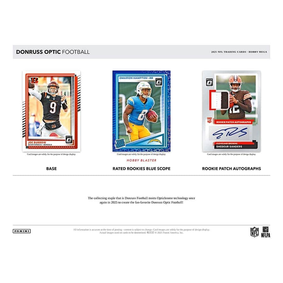 2025 Donruss Optic H2 Hybrid Football Hobby Mega Box