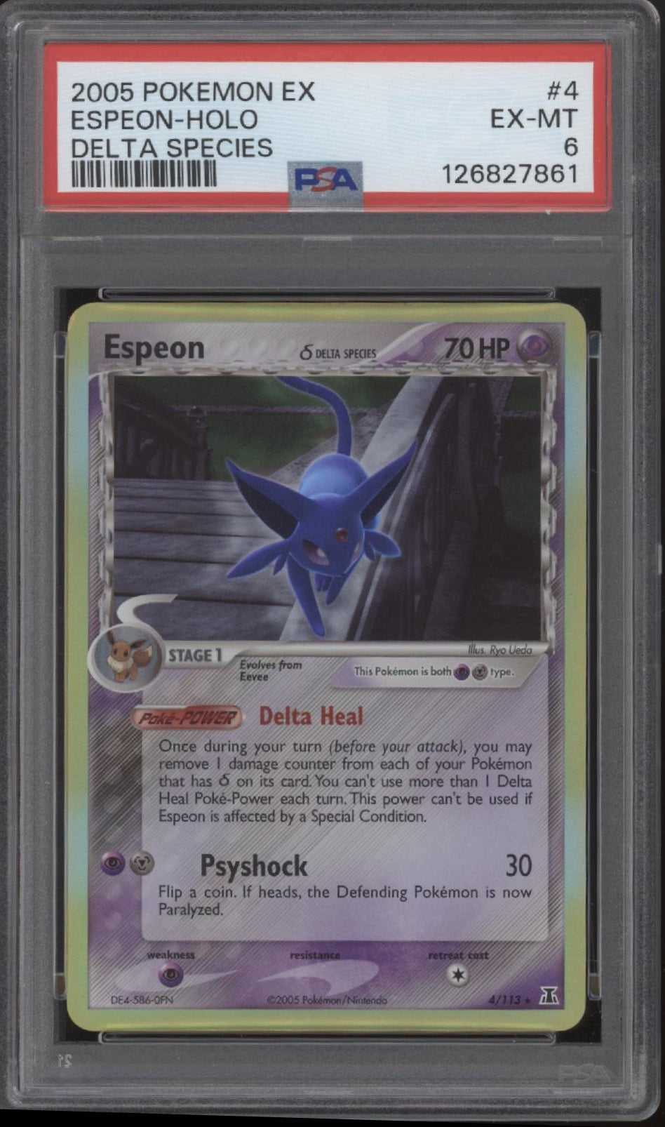 Espeon Pokemon Delta Species  Holo #4 PSA 6