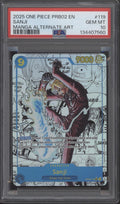 Sanji One Piece Card Game The Best Vol. 2 Manga Alt Art #119 PSA 10