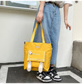 Girl Shoulder Bag Female New College Student Messenger Class Bag Simple Ladies Large Capacity Tote Bag