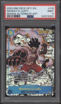 Monkey D Luffy One Piece Card Game OP11 Manga Alternate Art #118 PSA 9