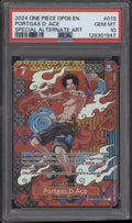 Portgas D Ace One Piece Card Game OP08 Special Alternate Art #013 PSA 10