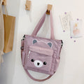 College Students Class Bag Female New Trendy Shoulder Bag Canvas Cute Large Capacity Messenger Shoulder Bag