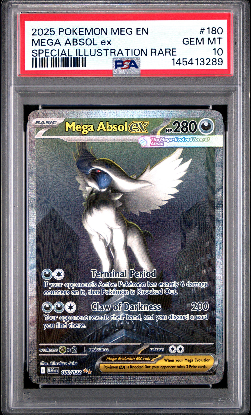 PSA GEM MT 10 Mega Absol ex (180/132) [Mega Evolution: Base Set] - 145413289