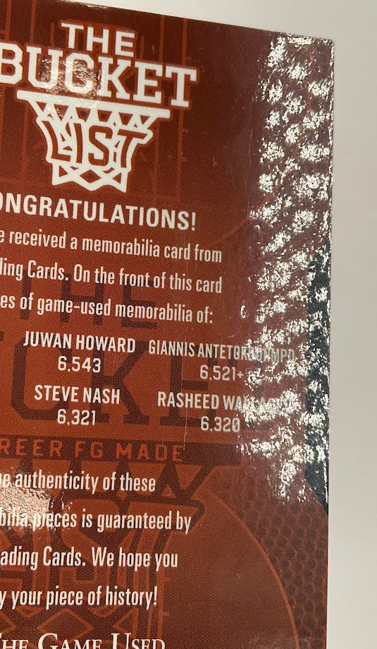 The Bucket List 2024 Leaf In the Game Used Swatches 8/35 #TBL-3