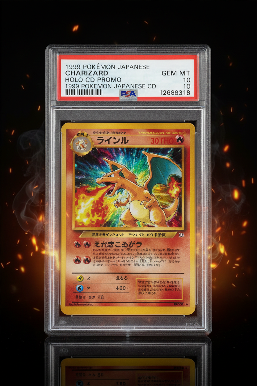 CHARIZARD-HOLO CD PROMO 1999 POKEMON JAPANESE CD PROMO PSA GEM MT 10