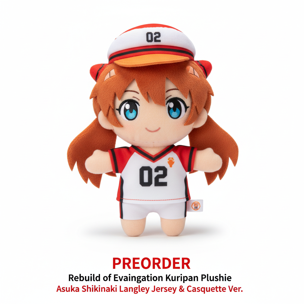 VORBESTELLUNG Rebuild of Evangelion Kuripan Plüsch Asuka Shikinami Langley (Jersey & Schirmmütze)